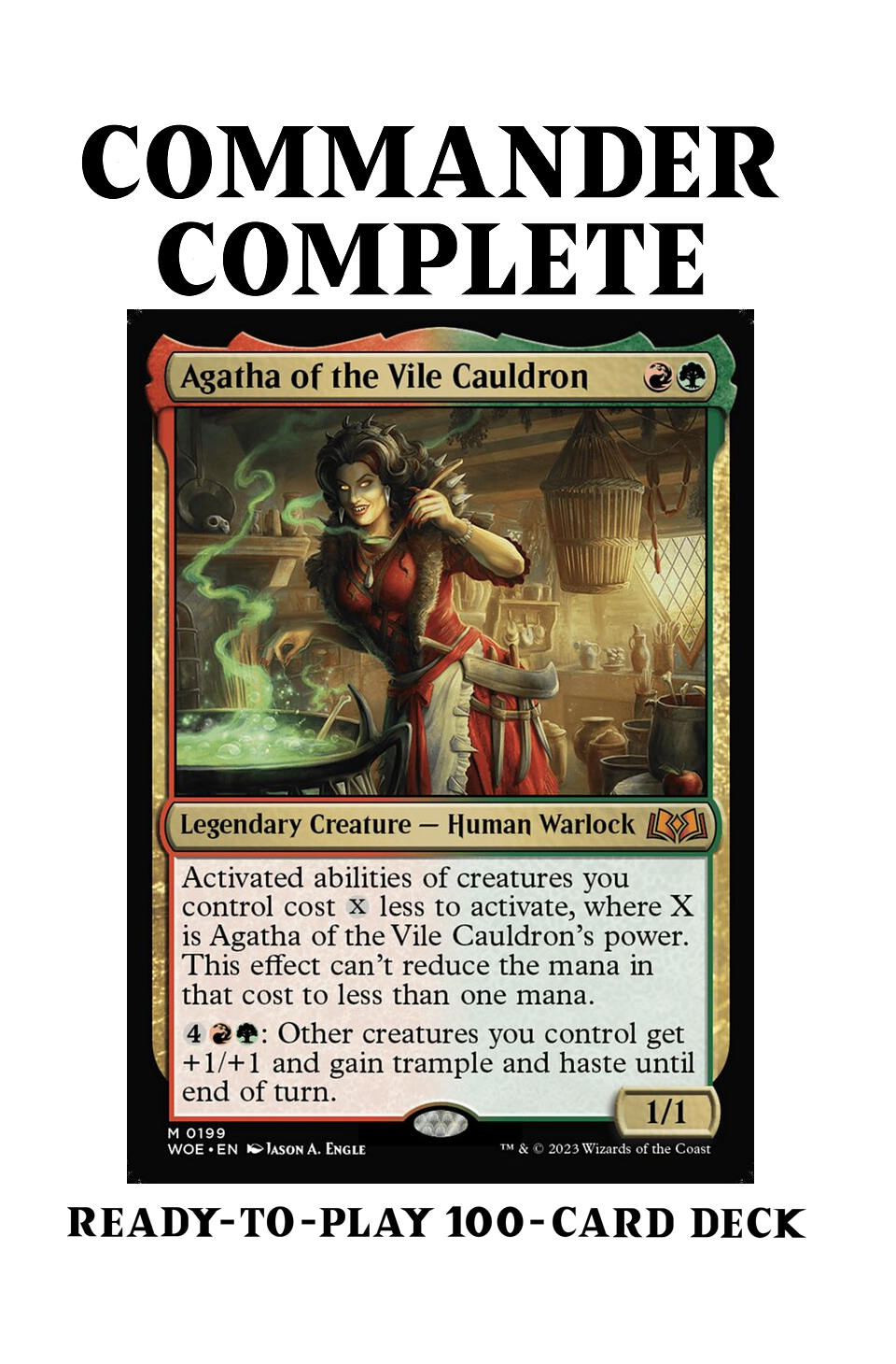mtg witch deck commander Agatha of the Vile Cauldron ACTIVATED ABILITIES Wilds of Eldraine WOE – CommanderComplete