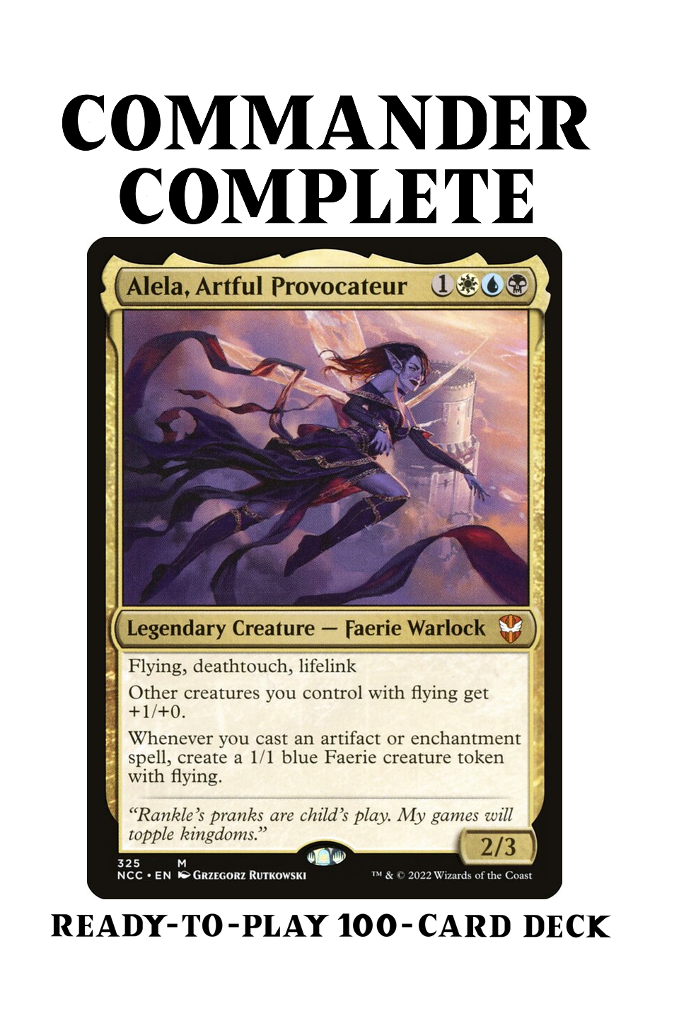 Alela, Artful Provocateur FLYING TOKENS SPELLS Magic MTG Custom Commander Deck