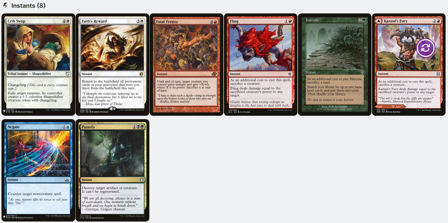 Atogatog Atog Tribal Changelings Sacrifice Magic MTG Commander Deck
