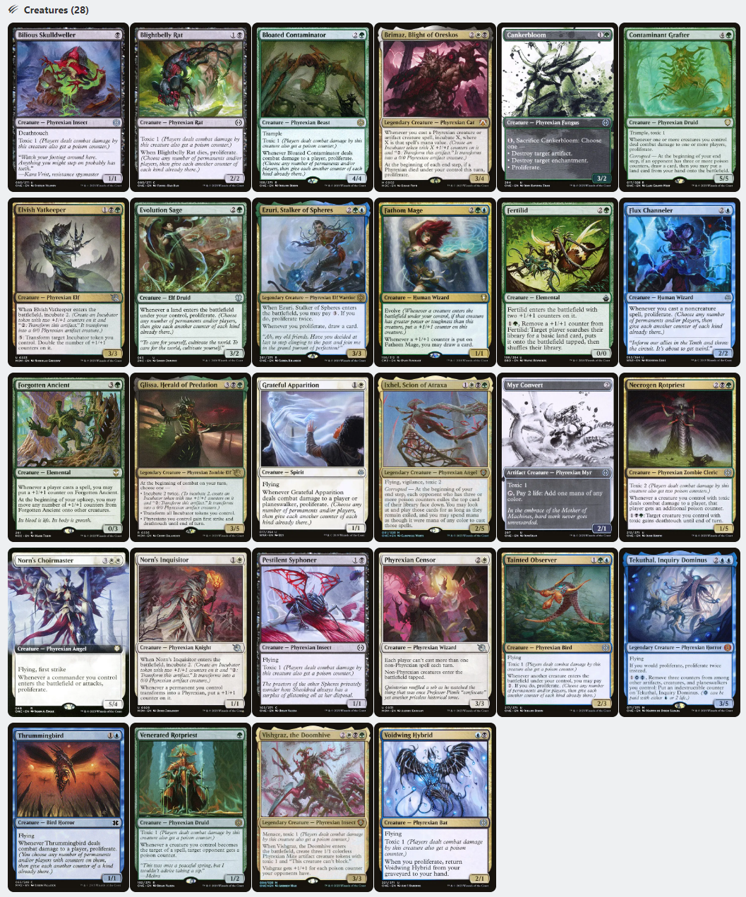 Atraxa, Praetor's Voice PROLIFERATE COUNTERS POISON Magic MTG Custom Commander Deck