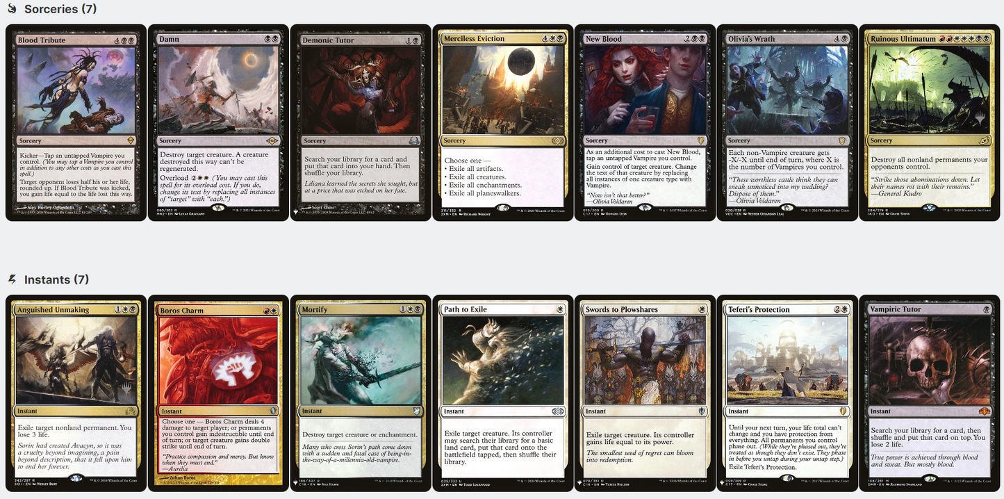 Edgar Markov ELITE Vampire Tribal Magic MTG Custom Commander Deck