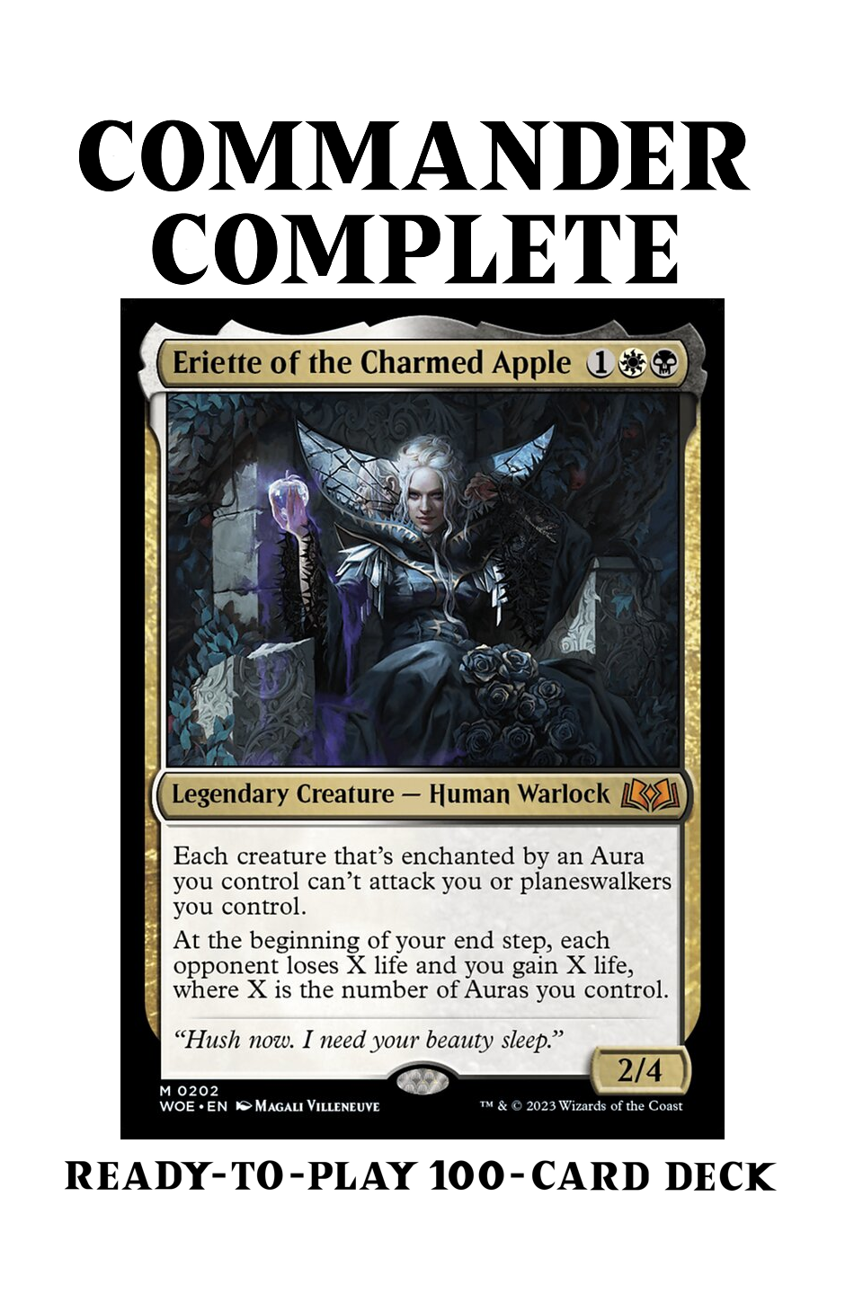 Eriette of the Charmed Apple AURAS LIFE DRAIN Magic MTG Custom Commander Deck Eriette of the Charmed Apple AURAS LIFE DRAIN Magic MTG Custom Commander Deck
