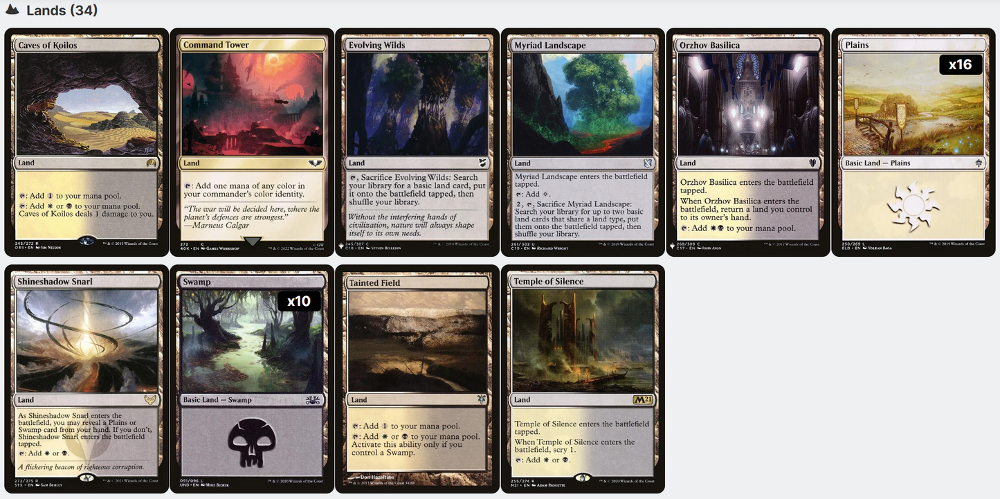 Eriette of the Charmed Apple AURAS LIFE DRAIN Magic MTG Custom Commander Deck