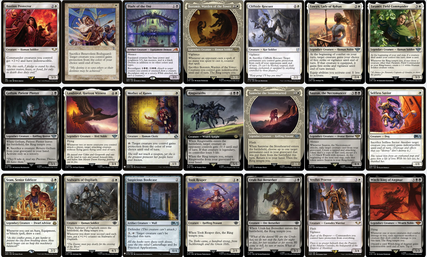 Frodo, Sauron's Bane LotR The Ring Tempts You Magic Mtg Custom Commander Deck