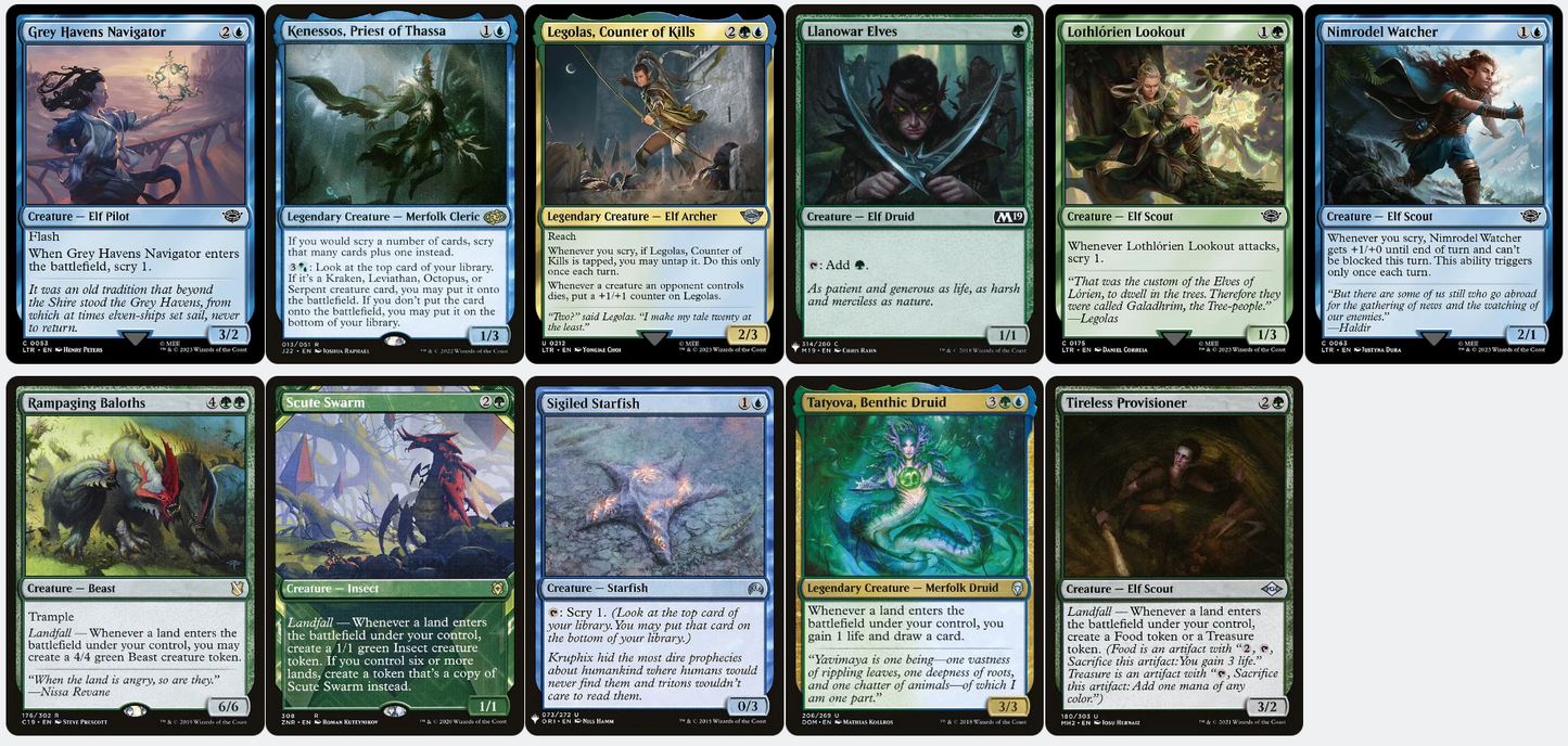 Galadriel of Lothorien LotR THE RING TEMPTS YOU Magic MTG Custom Commander Deck