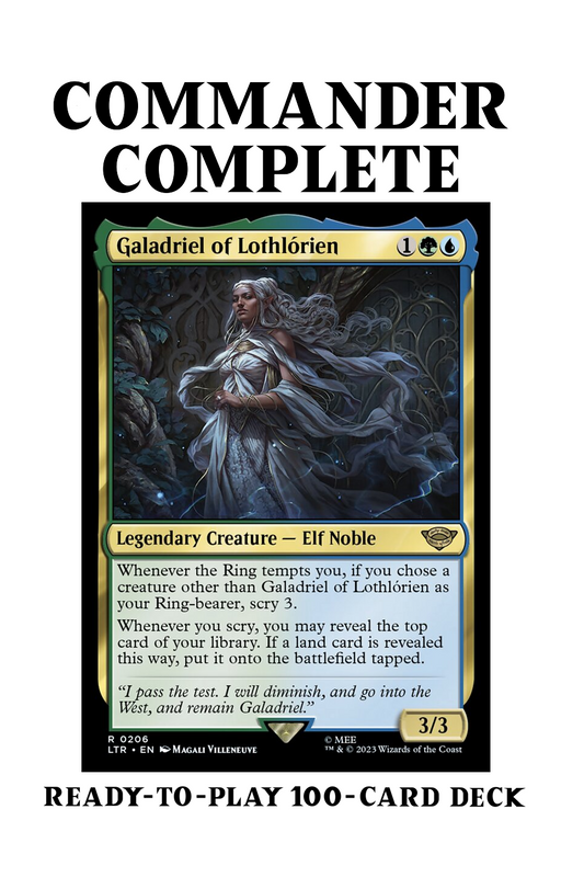 Galadriel of Lothorien LotR THE RING TEMPTS YOU Magic MTG Custom Commander Deck