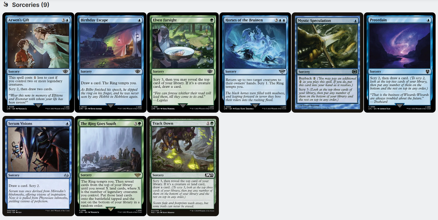 Galadriel of Lothorien LotR THE RING TEMPTS YOU Magic MTG Custom Commander Deck