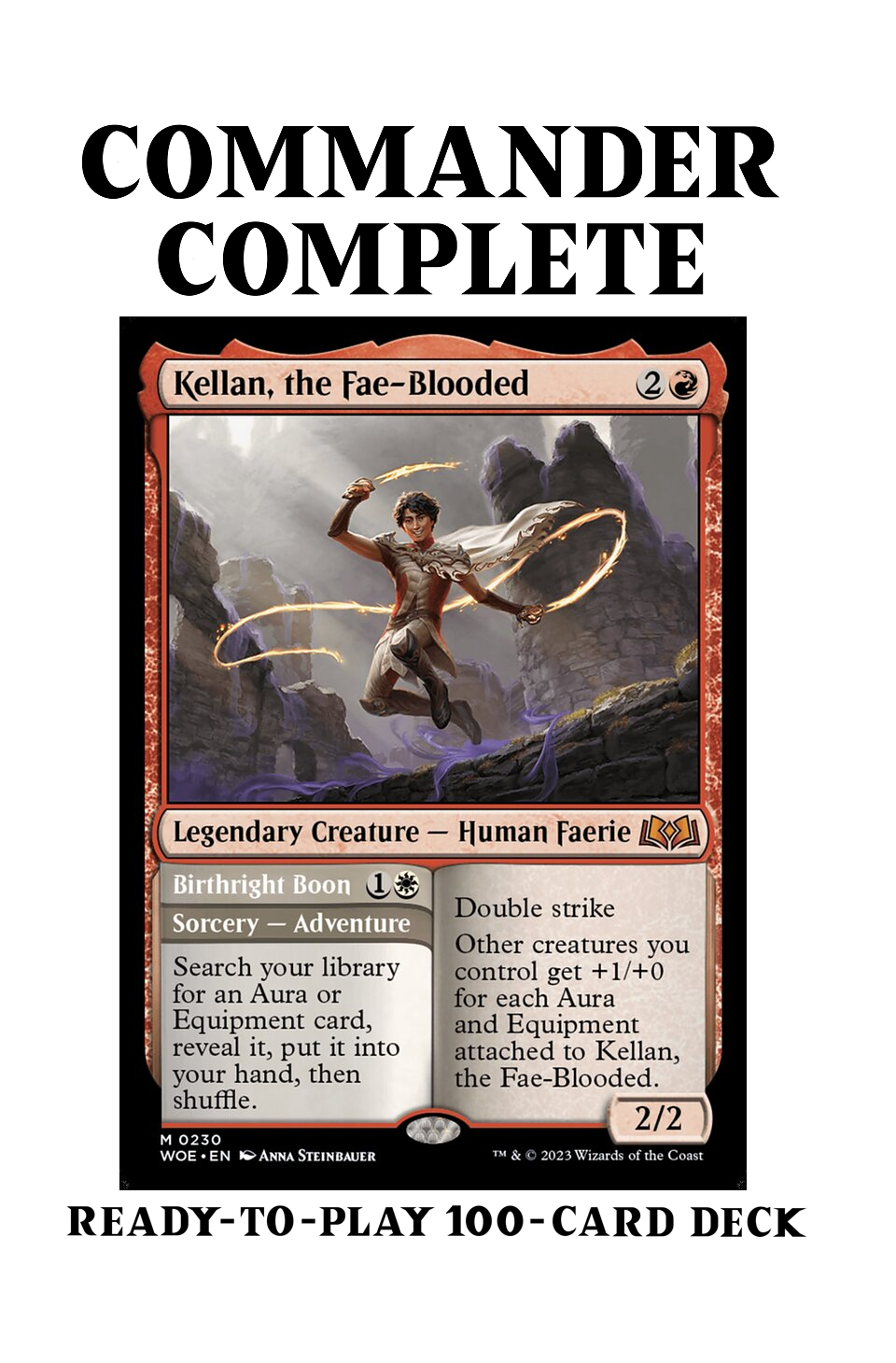 Kellan, the Fae-Blooded AURA and EQUIPMENT WoE Magic MTG Custom Comman CommanderComplete Kellan, the Fae-Blooded AURA and EQUIPMENT WoE Magic MTG Custom Comman CommanderComplete