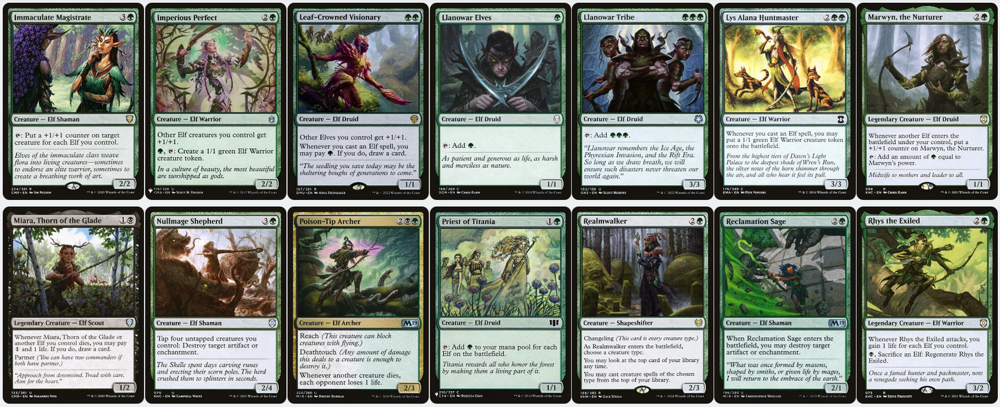 Lathril, Blade of the Elves ELITE Elf Tribal Magic MTG Custom Commander Deck