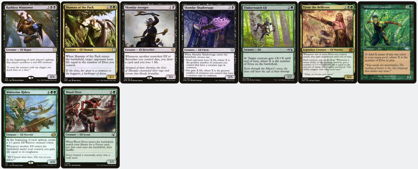 Lathril, Blade of the Elves ELITE Elf Tribal Magic MTG Custom Commander Deck