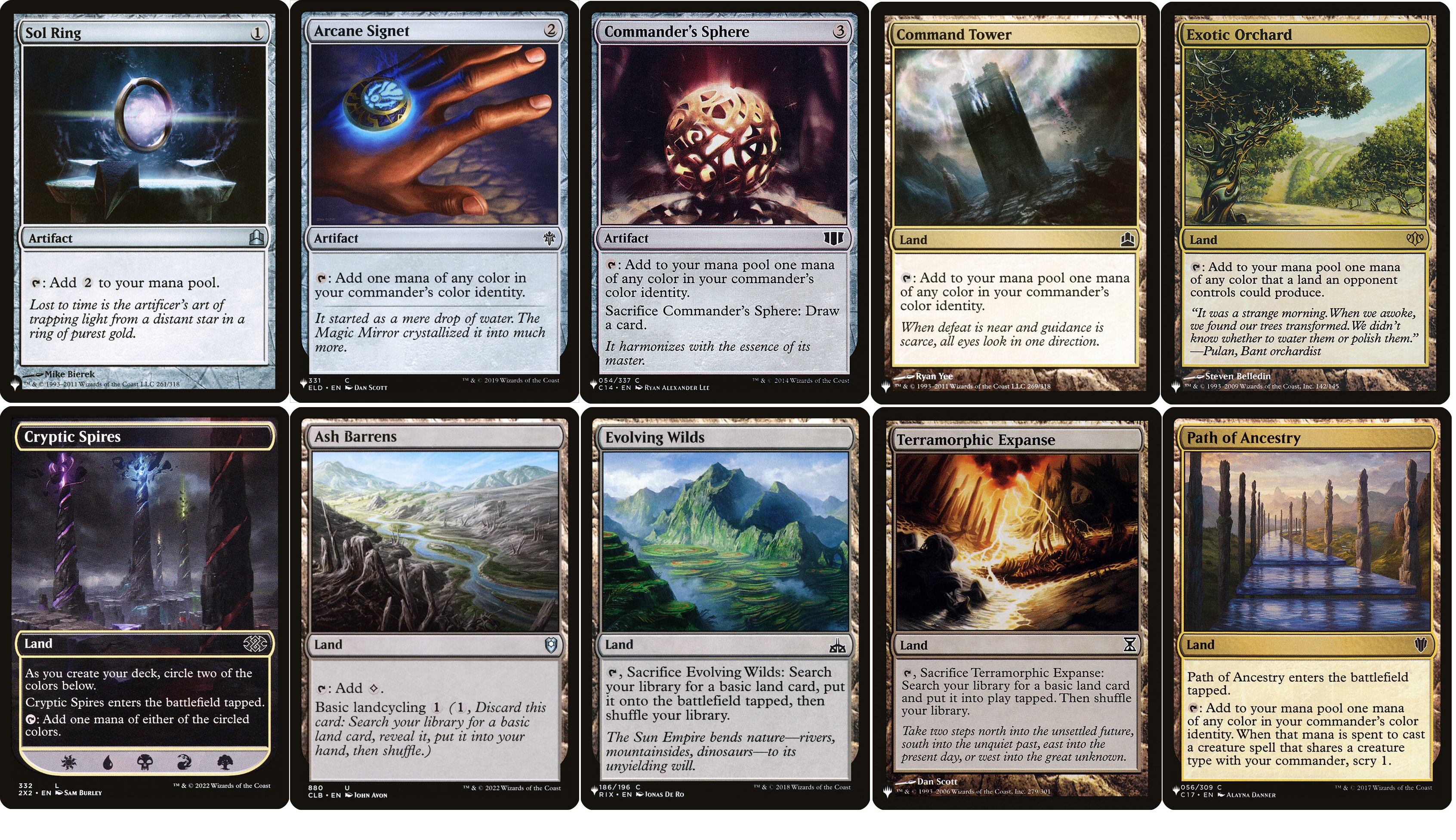 MULTICOLOR Mana Commander Deck Builder Starter Pack Kit Lands Artifact – CommanderComplete