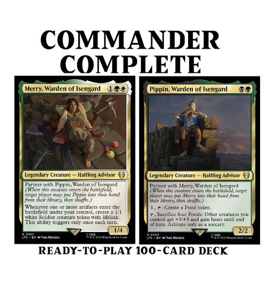 Merry and Pippin, Warden of Isengard PARTNERS Lotr LIFEGAIN Magic MTG Custom Commander Deck