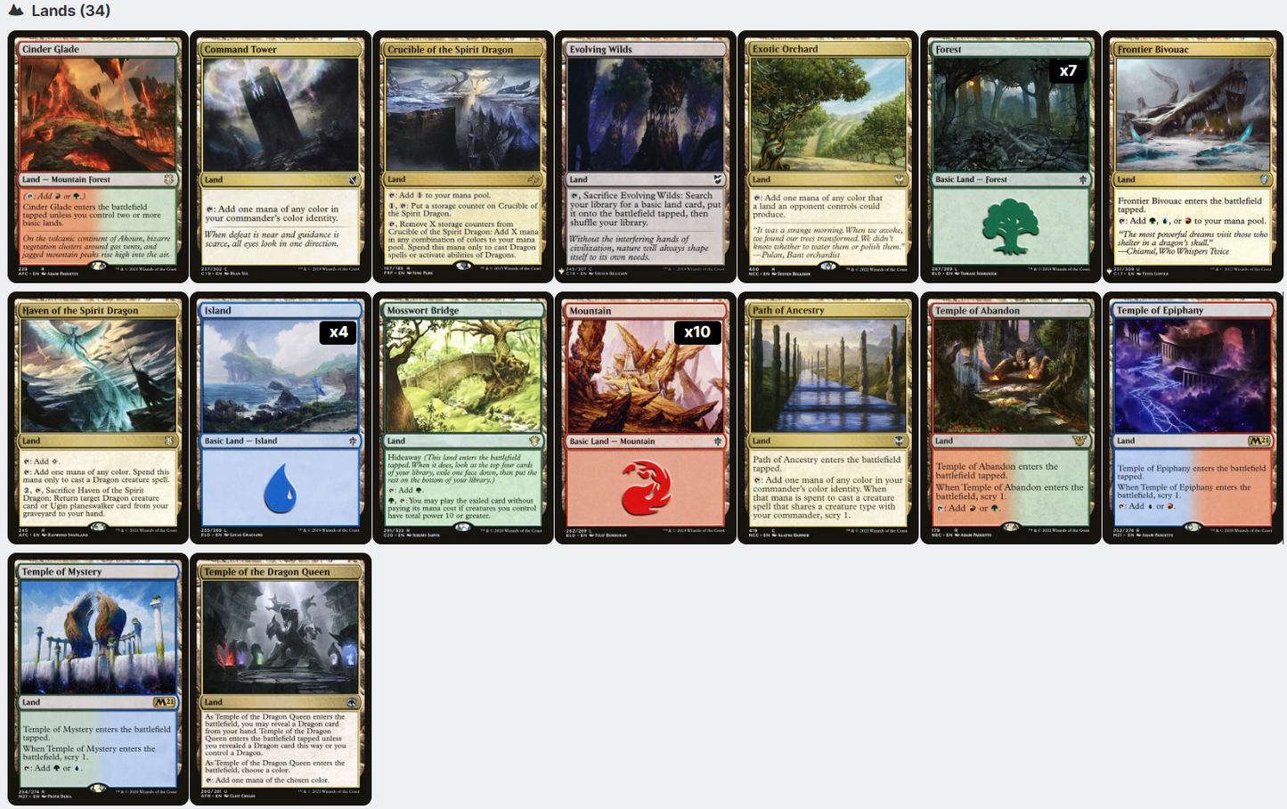 Miirym, Sentinel Wyrm Dragon Tribal Copy Magic MTG Commander Deck