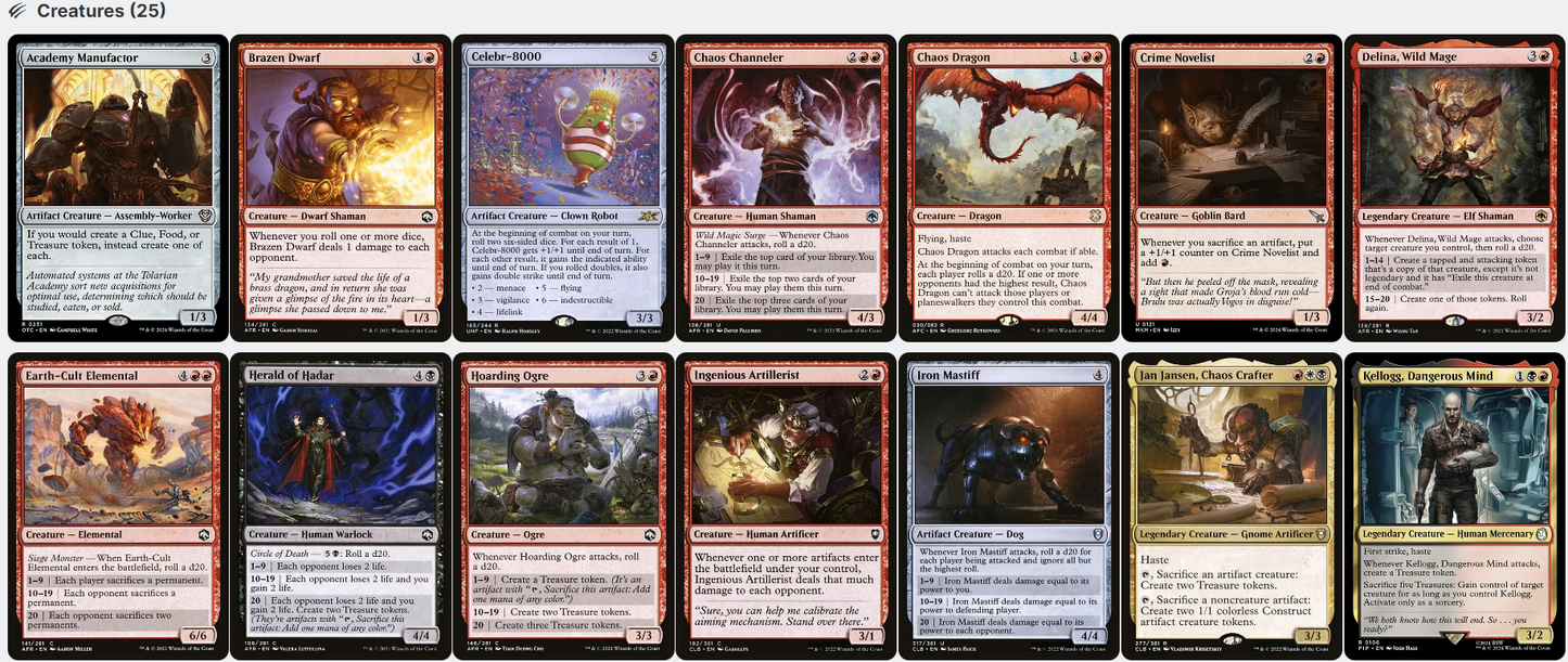 Mr. House, President and CEO DICE ROLLS TREASURE Fallout Magic MTG Custom Commander Deck