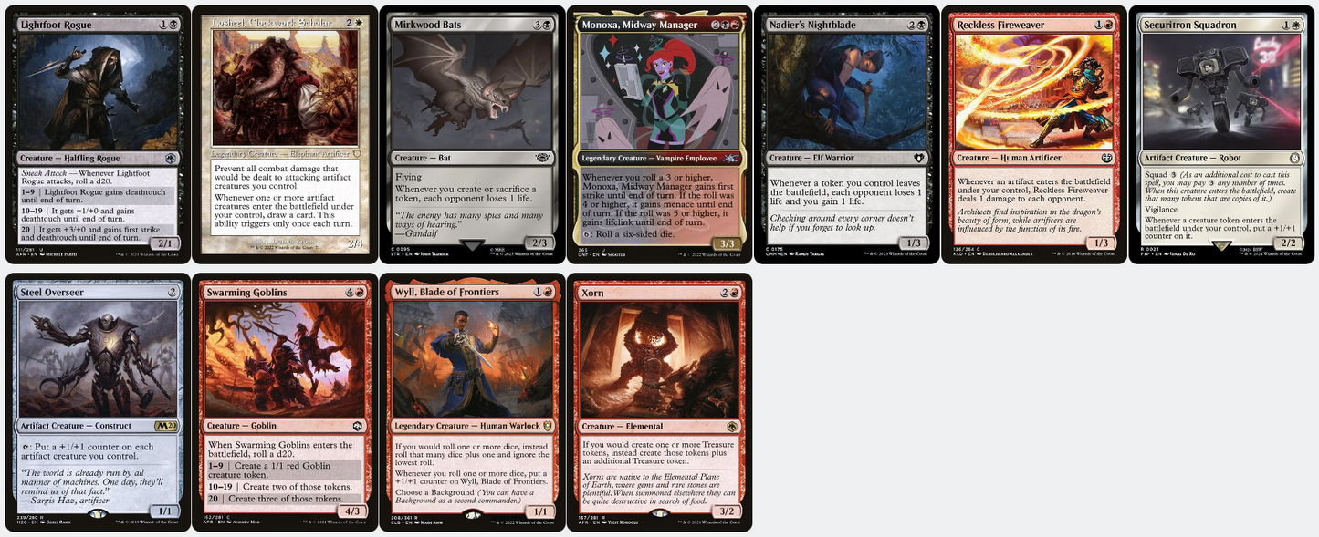 Mr. House, President and CEO DICE ROLLS TREASURE Fallout Magic MTG Custom Commander Deck