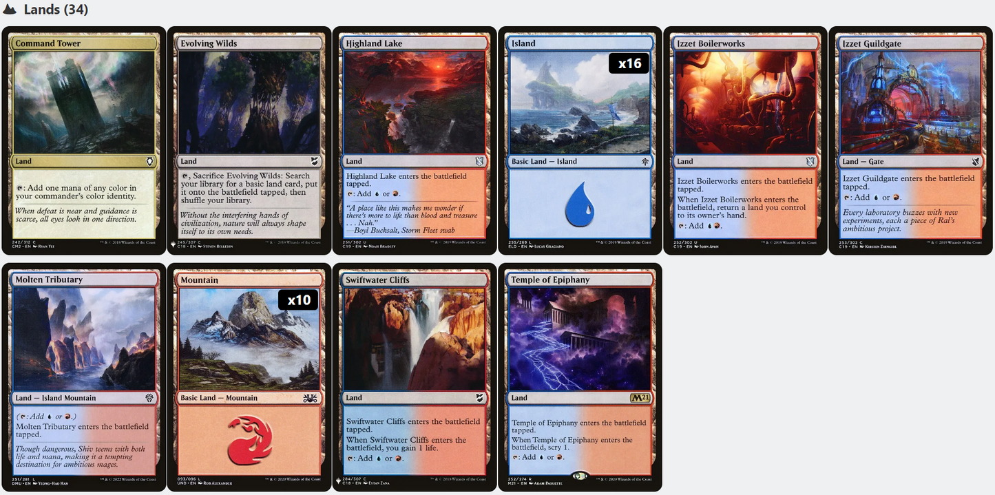 Niv-Mizzet, Parun CARD DRAW INSTANT SORCERY Spells Magic MTG Custom Commander Deck