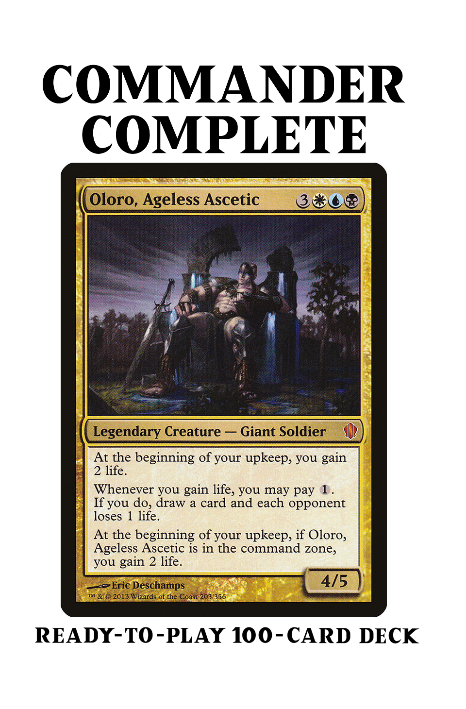 Oloro, Ageles Ascetic LIFEGAIN CARD DRAW Magic MTG Custom Commander Deck Oloro, Ageles Ascetic LIFEGAIN CARD DRAW Magic MTG Custom Commander Deck