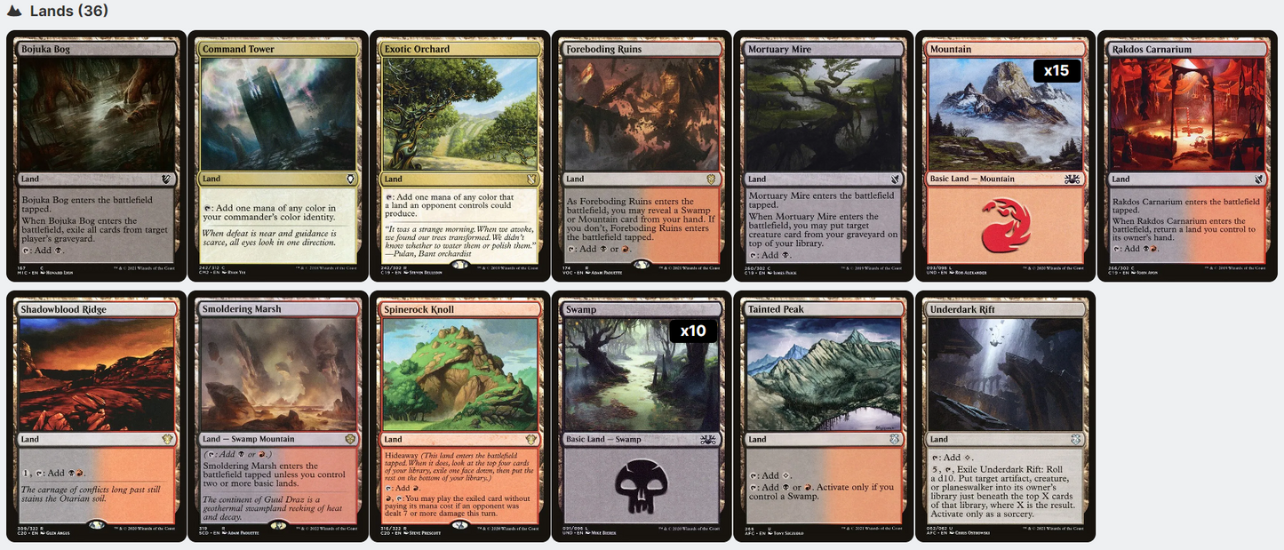 Prosper, Tome-Bound TREASURE Cards from EXILE Magic MTG Custom Commander Deck