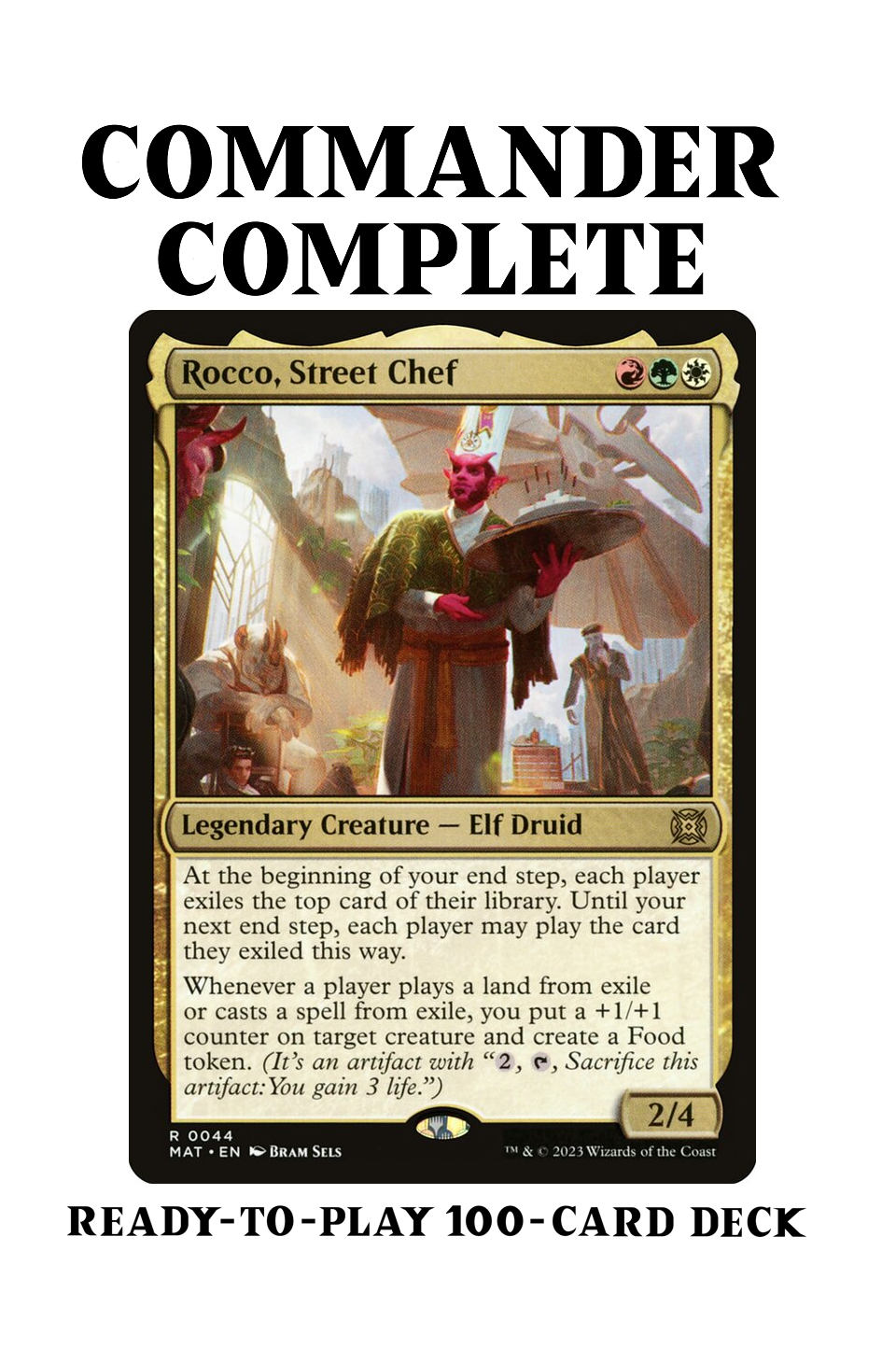 Rocco, Street Chef FOOD +1/1 COUNTERS Cabaretti Magic MTG Custom Commander Deck Rocco, Street Chef FOOD +1/1 COUNTERS Cabaretti Magic MTG Custom Commander Deck