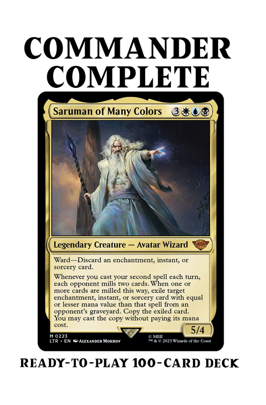 Saruman of Many Colors LotR MILL SPELL STEAL Magic Mtg Custom Commander Deck