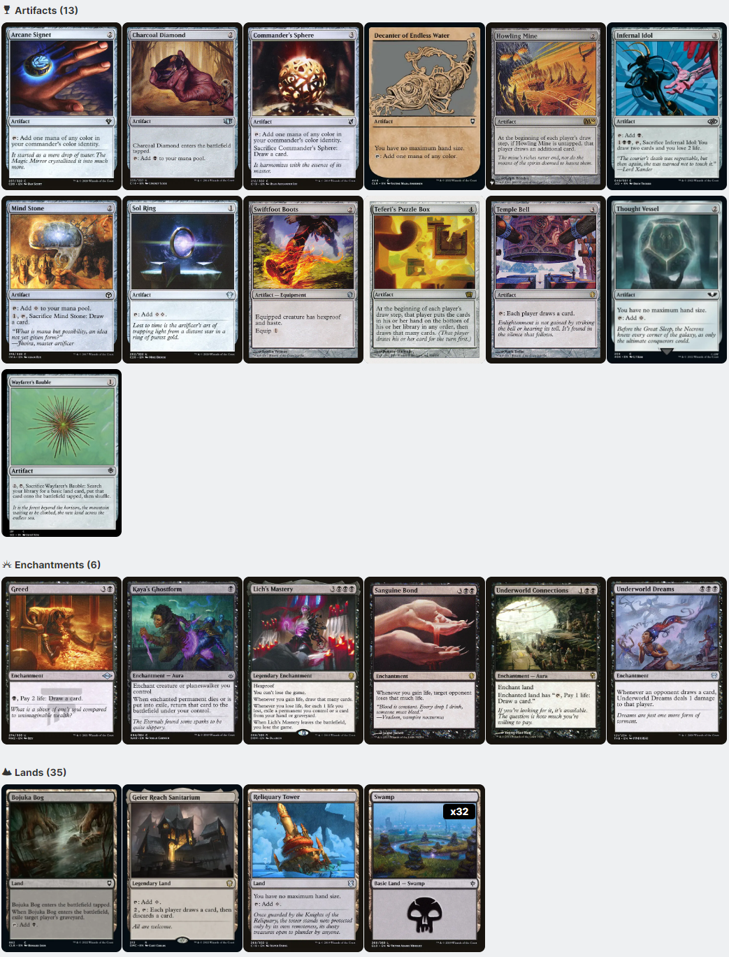 Sheoldred, the Apocalypse Forced Card Draw Life Drain Magic MTG Commander Deck *NO COMMANDER*