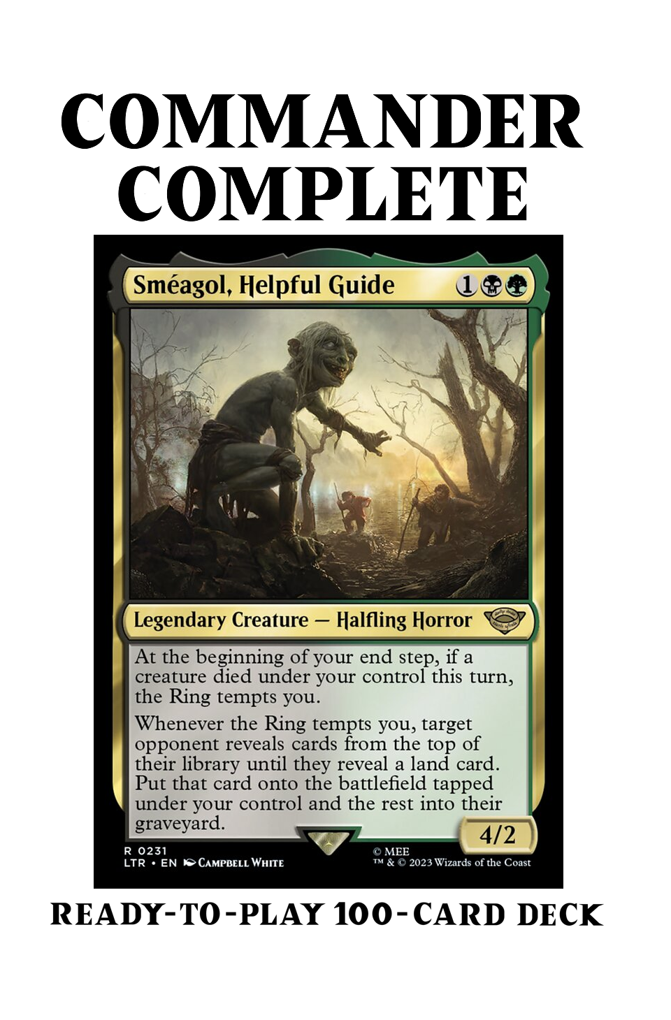 Smeagol, Helpful Guide LotR CREATURE SACRIFICE Magic MTG Custom Comman CommanderComplete Smeagol, Helpful Guide LotR CREATURE SACRIFICE Magic MTG Custom Comman CommanderComplete