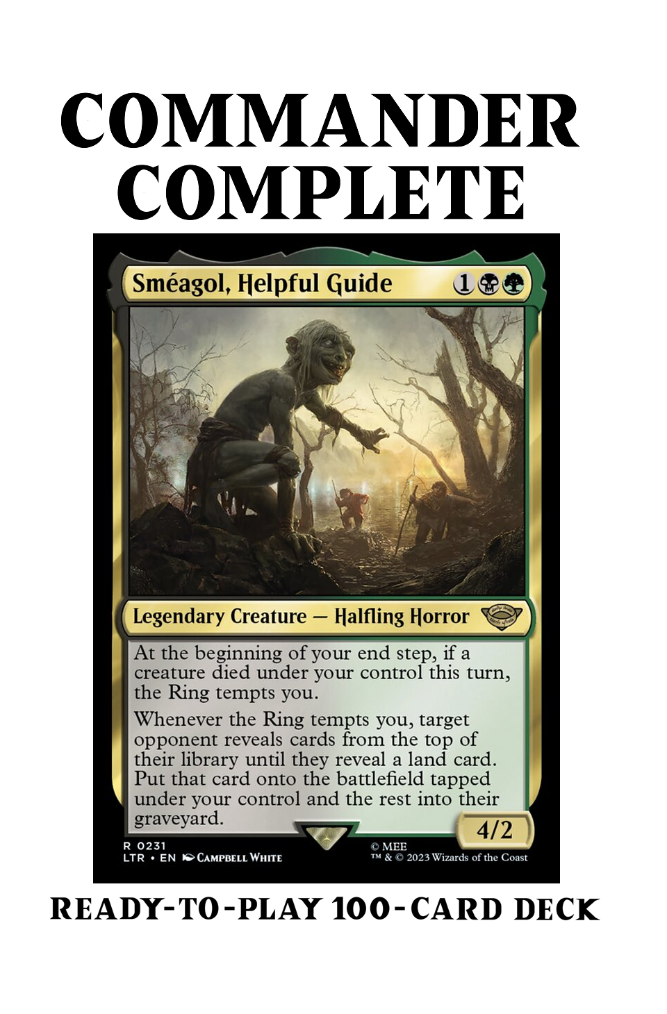 Smeagol, Helpful Guide LotR CREATURE SACRIFICE Magic MTG Custom Comman –  CommanderComplete