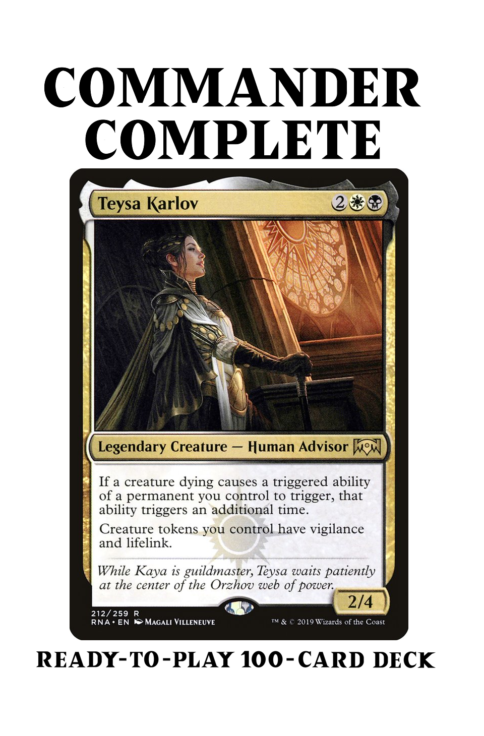 Teysa Karlov Creature Sacrifice Tokens Magic MTG Commander Deck Teysa Karlov Creature Sacrifice Tokens Magic MTG Commander Deck