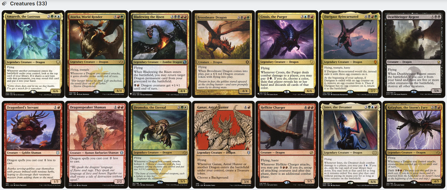 The Ur-Dragon ULTIMATE Dragon Tribal Five-Color Magic MTG Commander Deck
