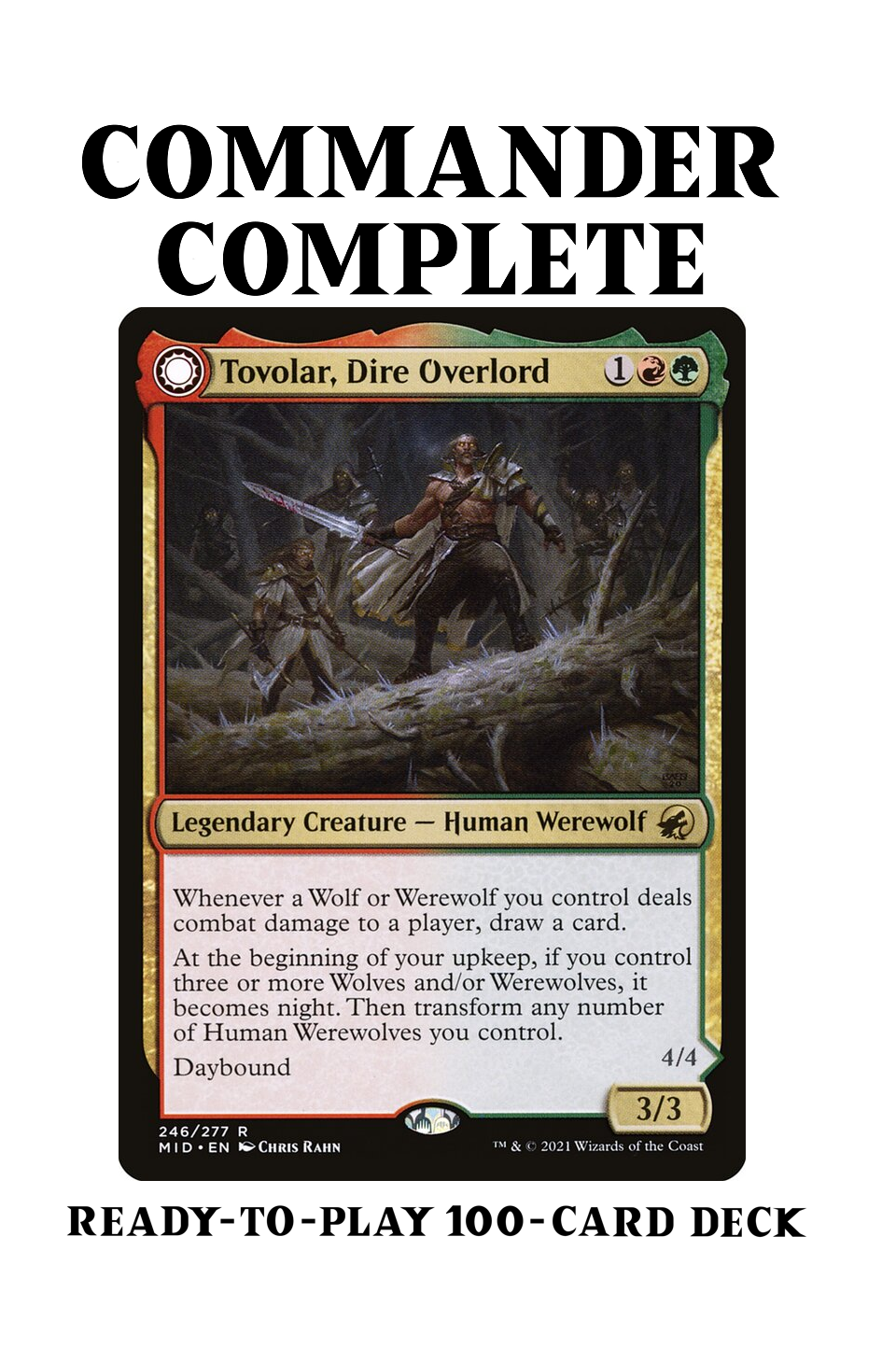 Tovolar, Dire Overlord Werewolves Werewolf Tribal Magic MTG Commander Deck Tovolar, Dire Overlord Werewolves Werewolf Tribal Magic MTG Commander Deck
