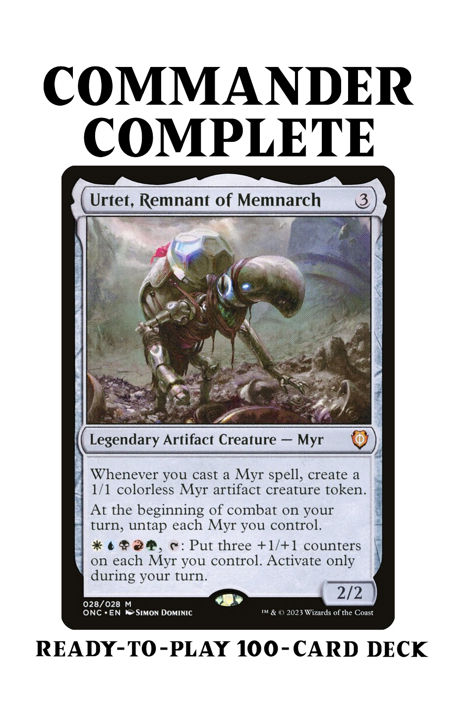 Urtet, Remnant of Memnarch MYR Tribal Five-Color Magic MTG Custom