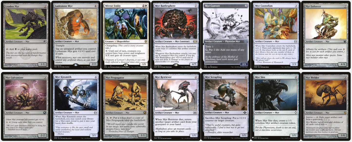Urtet, Remnant of Memnarch MYR Tribal Five-Color Magic MTG Custom Commander Deck