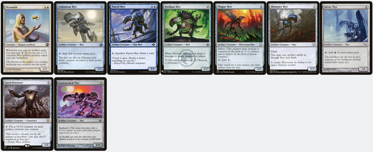 Urtet, Remnant of Memnarch MYR Tribal Five-Color Magic MTG Custom Commander Deck