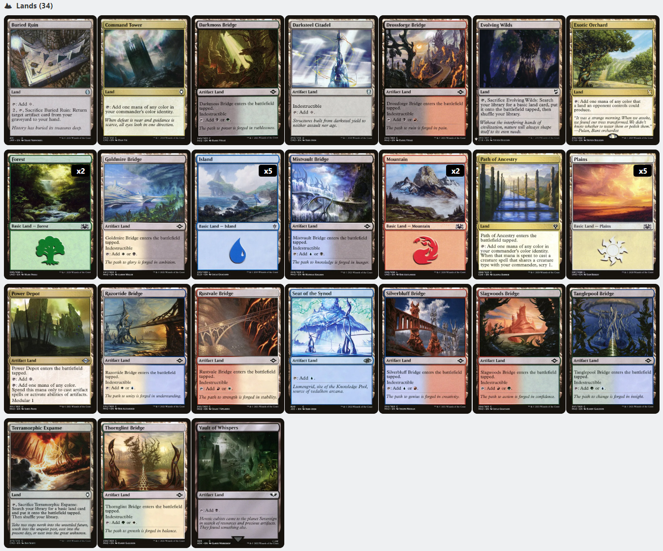 Urtet, Remnant of Memnarch MYR Tribal Five-Color Magic MTG Custom Commander Deck
