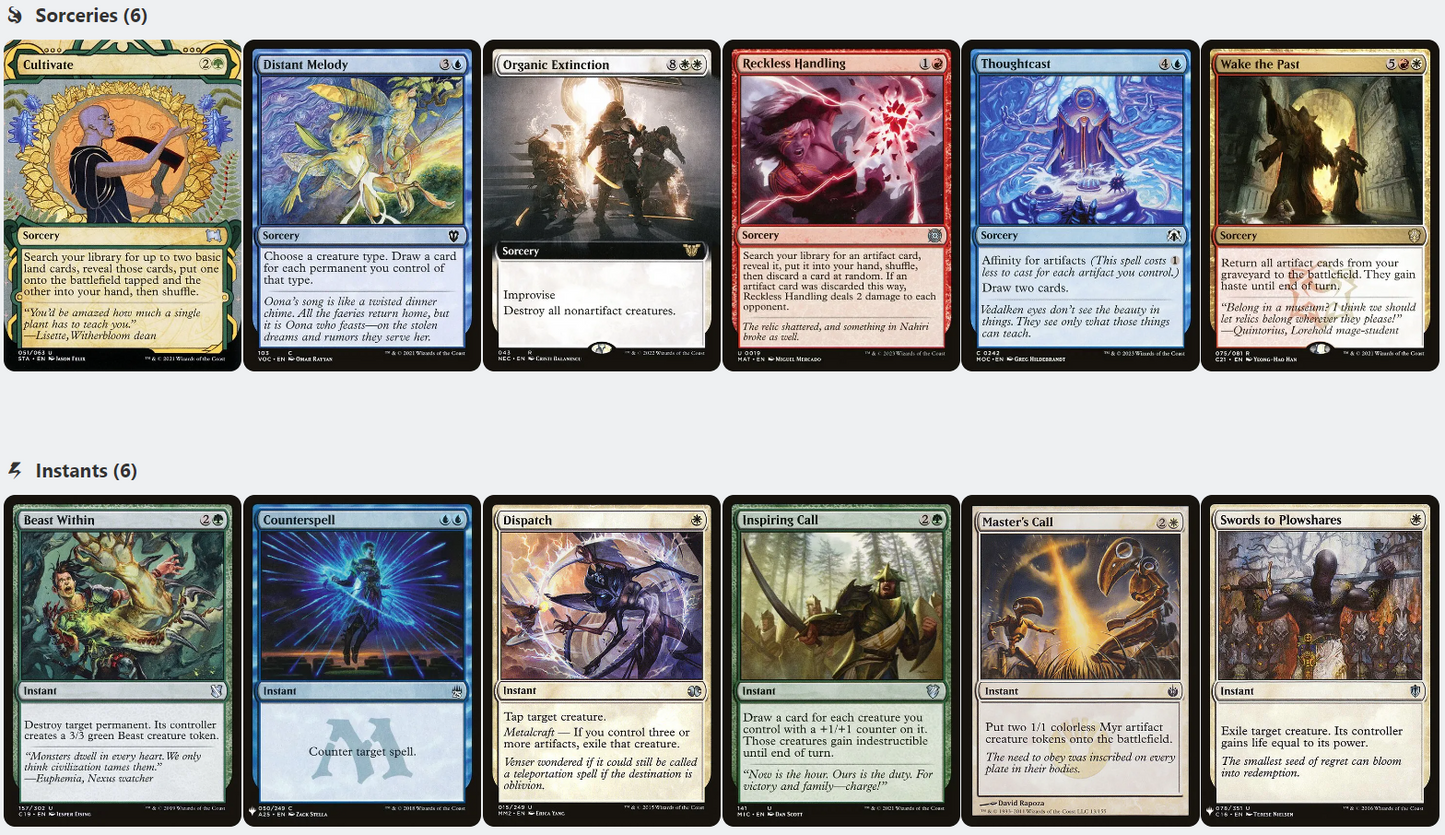 Urtet, Remnant of Memnarch MYR Tribal Five-Color Magic MTG Custom Commander Deck