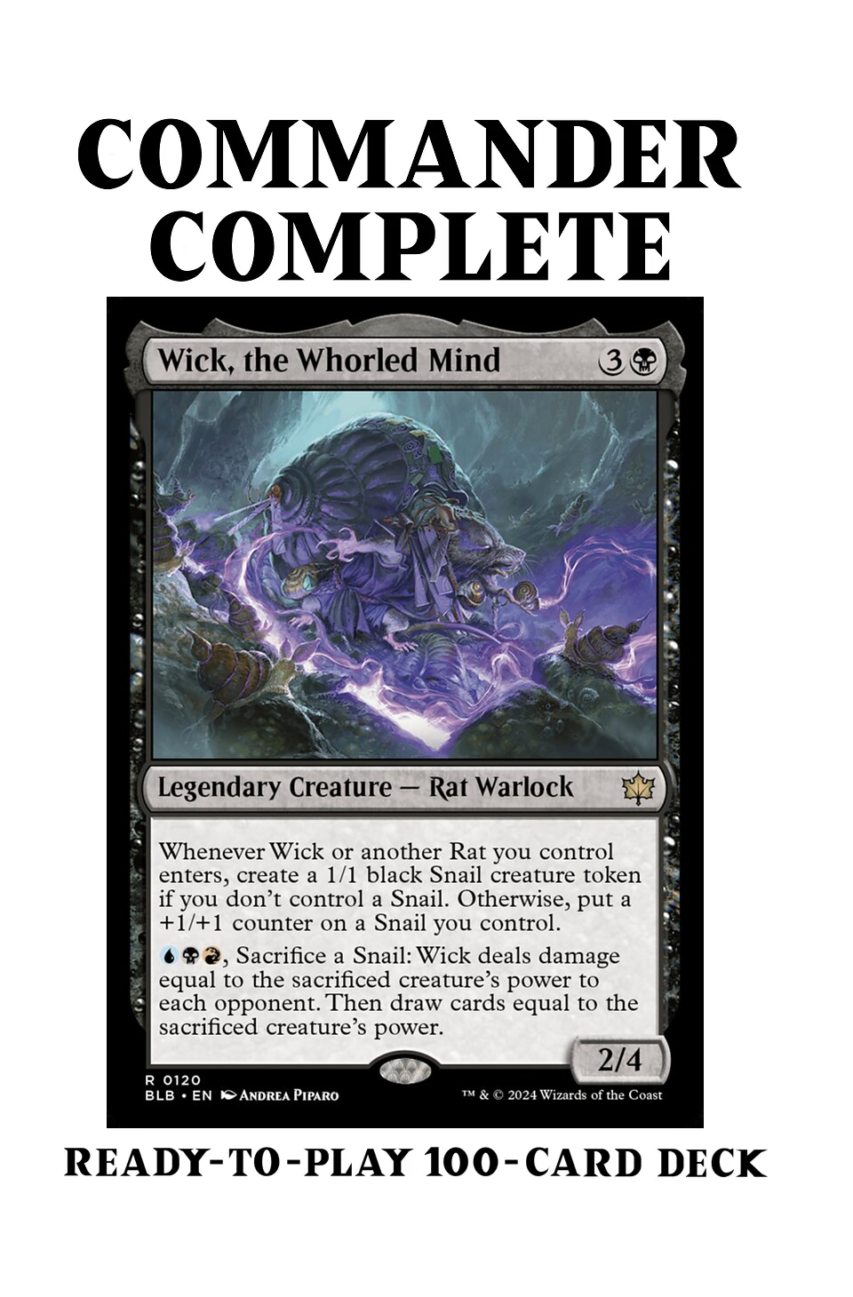 Wick, the Whorled Mind RAT TRIBAL SHAPESHIFTERS Magic MTG Custom Commander Deck Wick, the Whorled Mind RAT TRIBAL SHAPESHIFTERS Magic MTG Custom Commander Deck