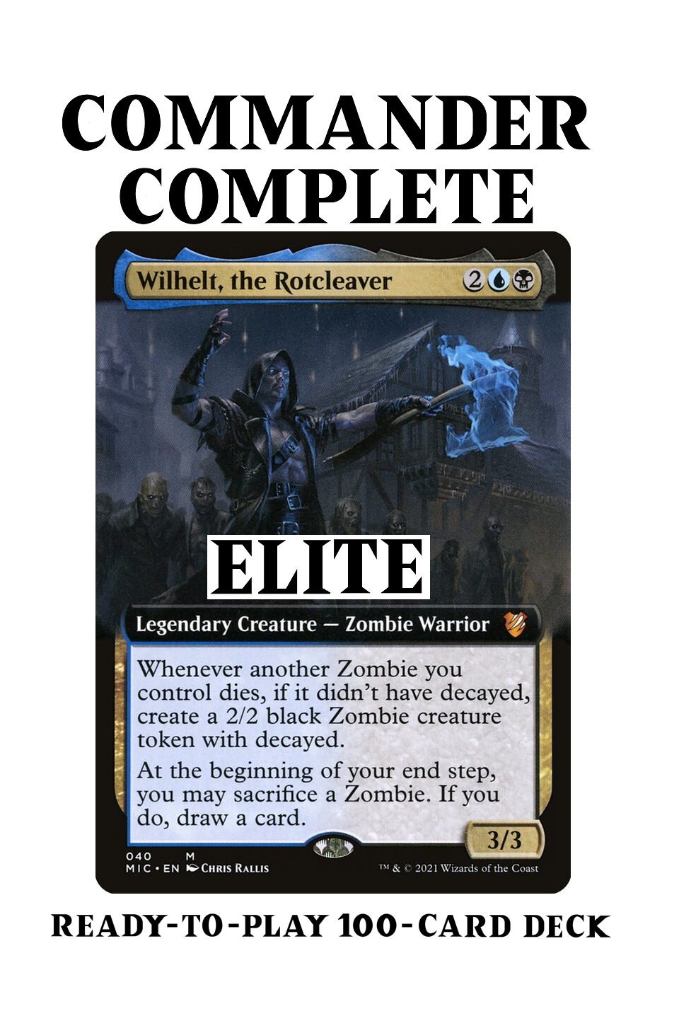 Magic: the Gathering Custom hot Built Zombie Commander Deck