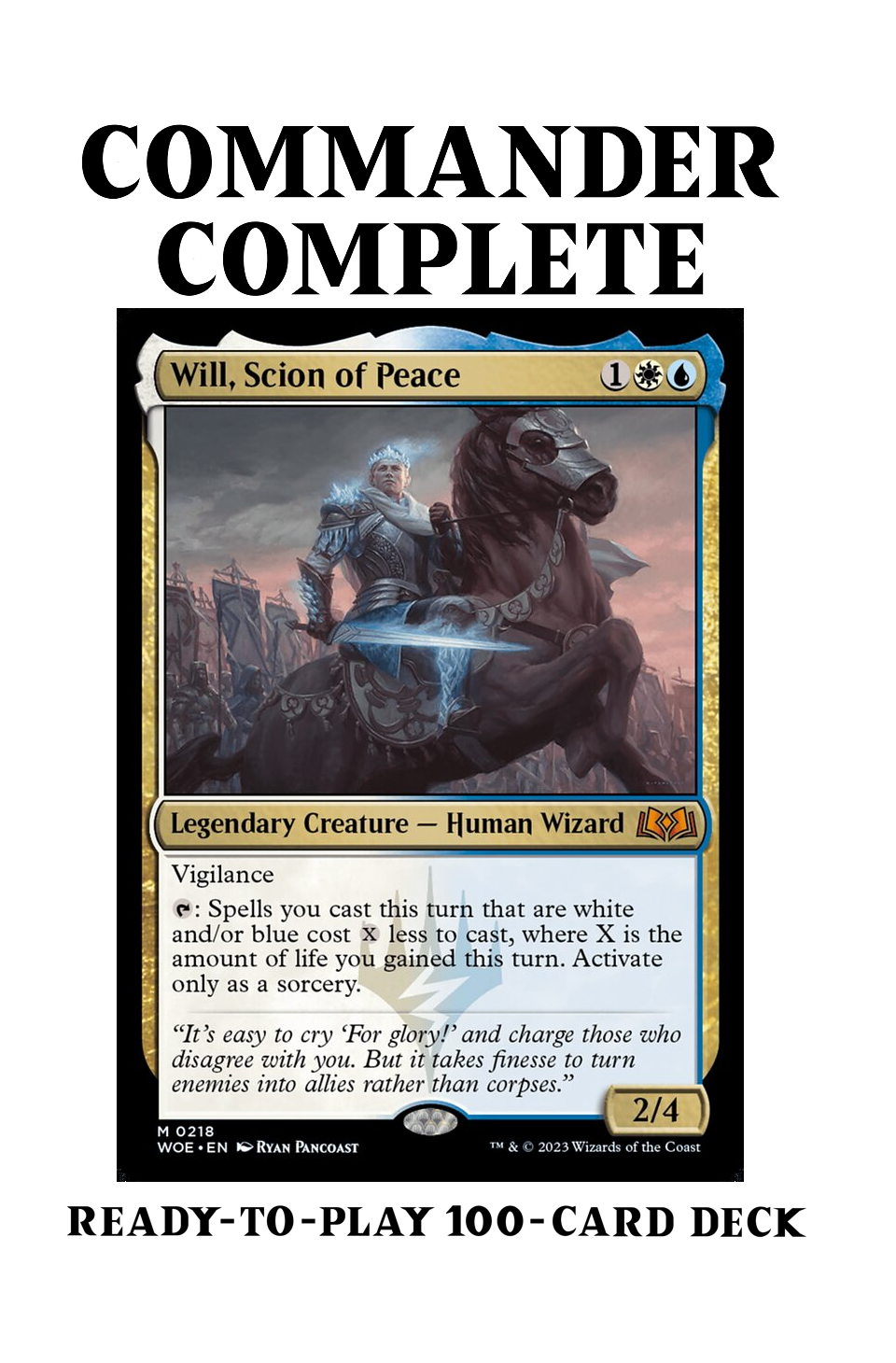 Will, Scion of Peace LIFEGAIN X-SPELLS WOE Wilds of Eldraine Magic Mtg CommanderComplete Will, Scion of Peace LIFEGAIN X-SPELLS WOE Wilds of Eldraine Magic Mtg CommanderComplete