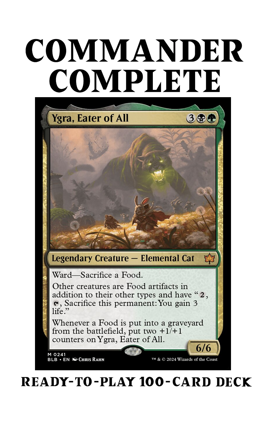 Ygra, Eater of All FOOD TOKENS SACRIFICE FORAGE Magic MTG Custom Commander Deck Ygra, Eater of All FOOD TOKENS SACRIFICE FORAGE Magic MTG Custom Commander Deck