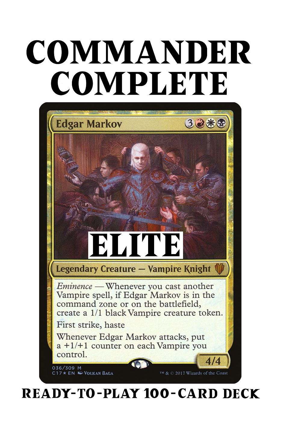 Edgar Markov ELITE Vampire Tribal Magic MTG Custom Commander Deck Edgar Markov ELITE Vampire Tribal Magic MTG Custom Commander Deck