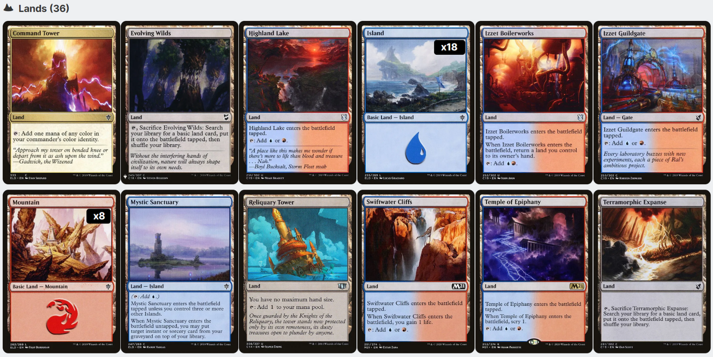 The Locust God CARD DRAW TOKENS IZZET Magic MTG Custom Commander Deck