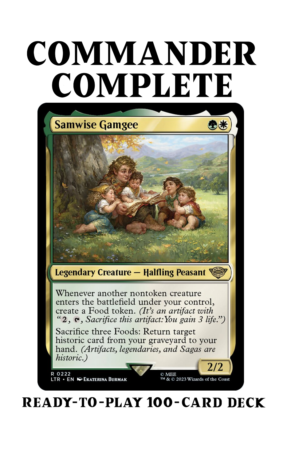 Samwise Gamgee LotR FOOD TOKENS Magic MTG Custom Commander Deck CommanderComplete Samwise Gamgee LotR FOOD TOKENS Magic MTG Custom Commander Deck CommanderComplete