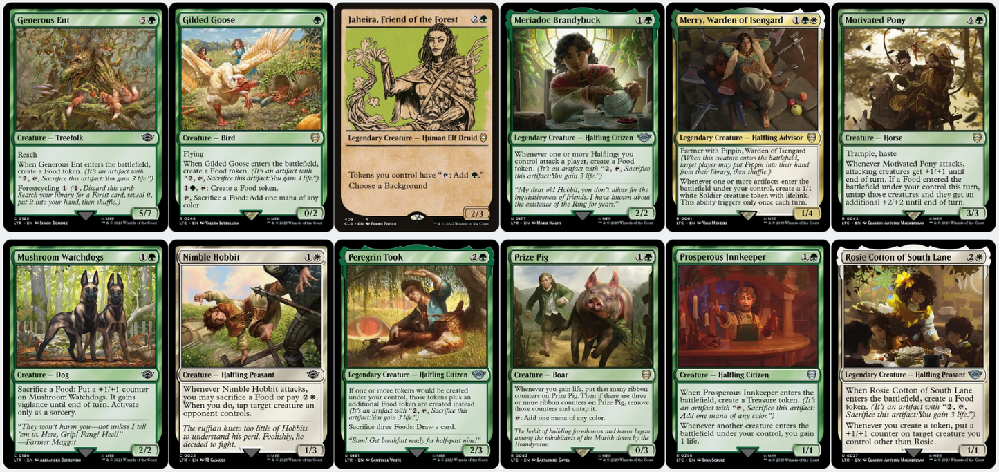 Samwise Gamgee LotR FOOD TOKENS Magic MTG Custom Commander Deck