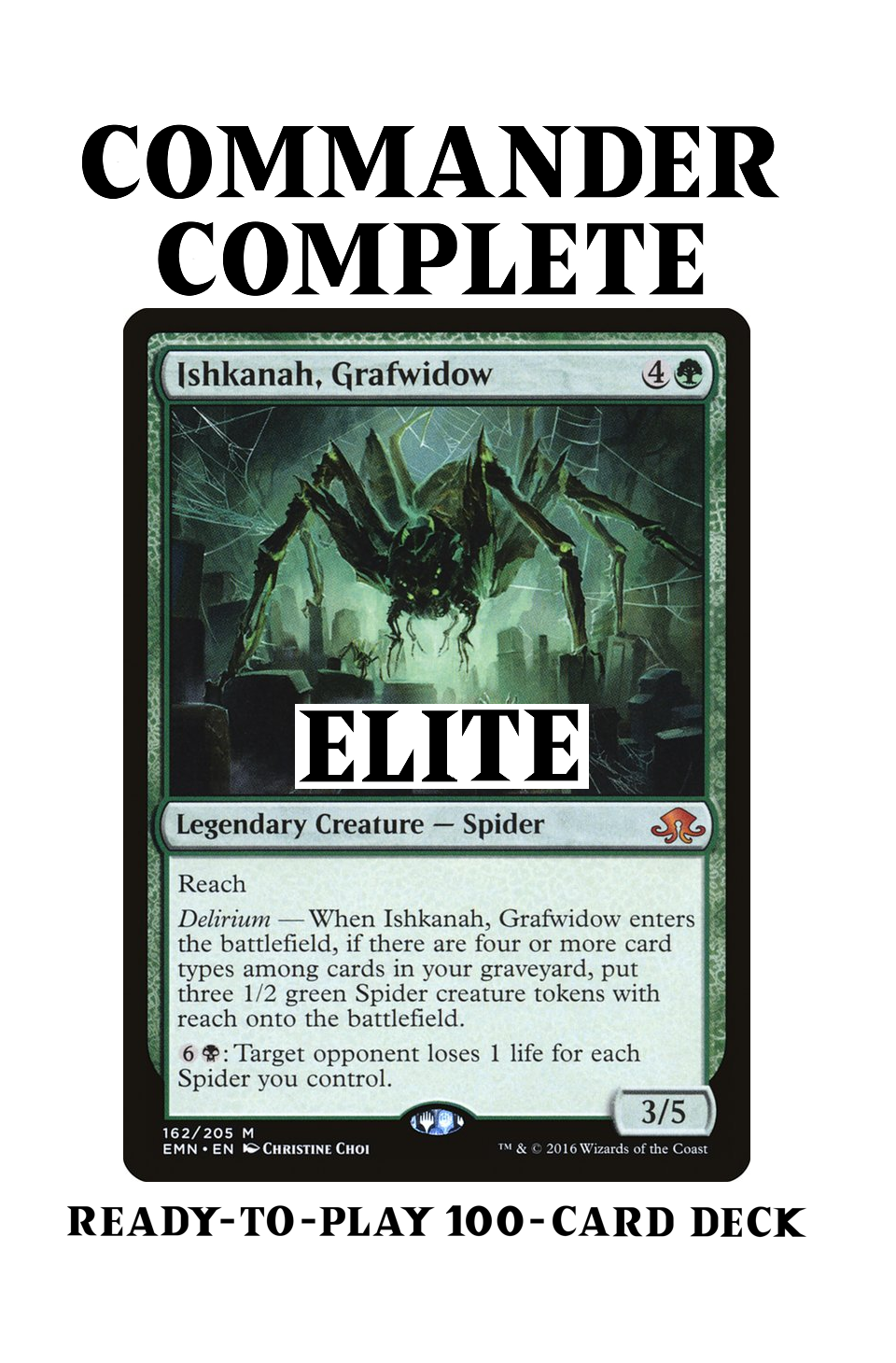 Ishkanah, Grafwidow ELITE Spider Tribal Tokens Delirium Magic MTG Commander Deck