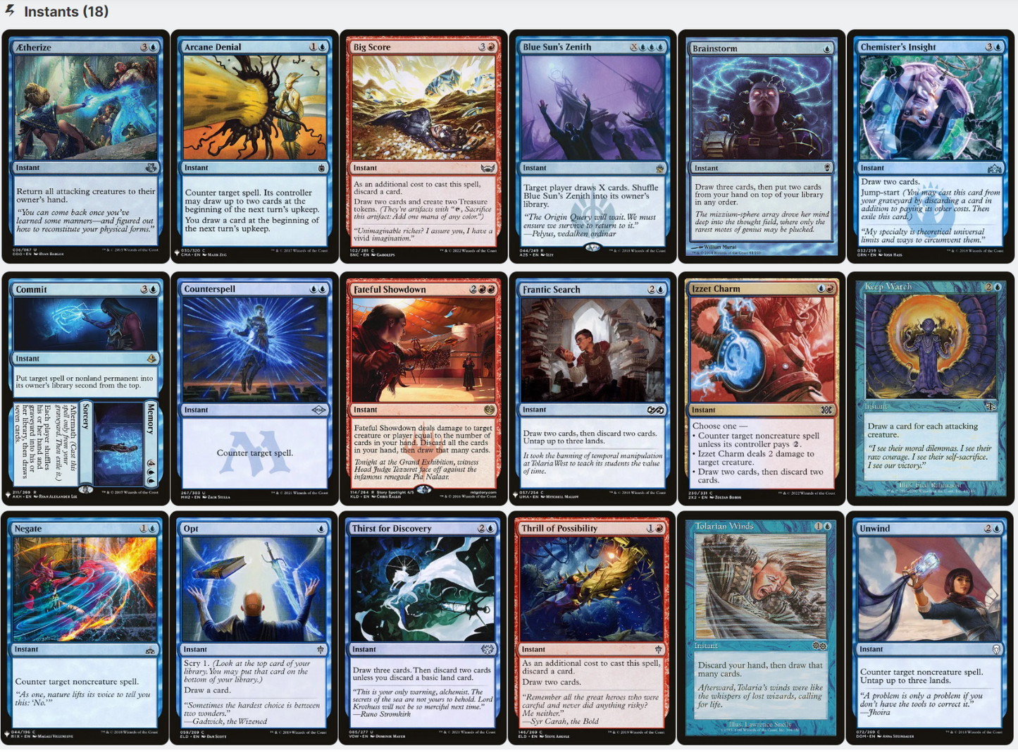 The Locust God CARD DRAW TOKENS IZZET Magic MTG Custom Commander Deck