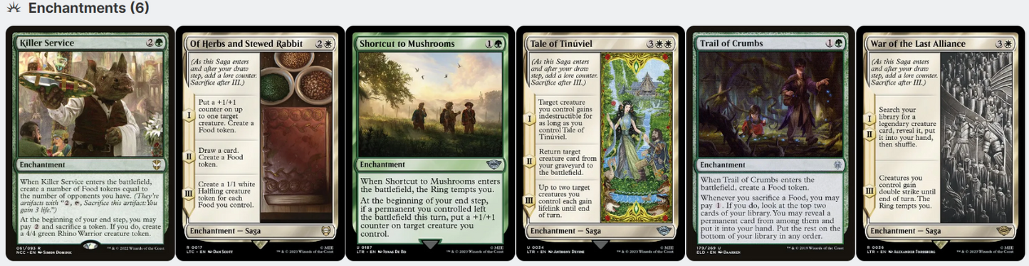 Samwise Gamgee LotR FOOD TOKENS Magic MTG Custom Commander Deck