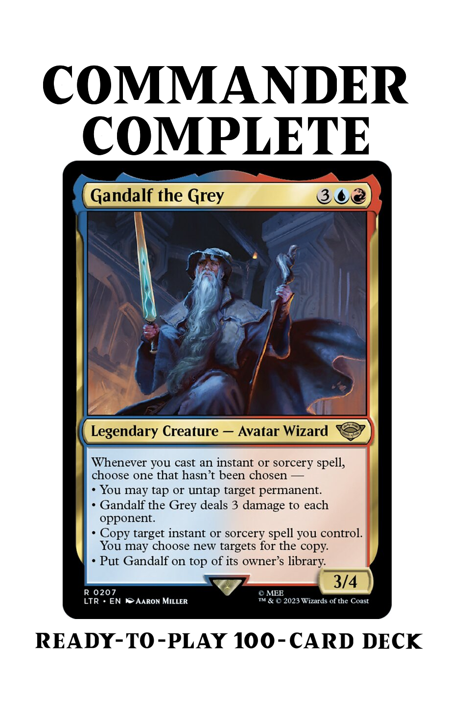 Gandalf the Grey LotR INSTANTS AND SORCERIES Magic MTG Custom Commande CommanderComplete Gandalf the Grey LotR INSTANTS AND SORCERIES Magic MTG Custom Commande CommanderComplete