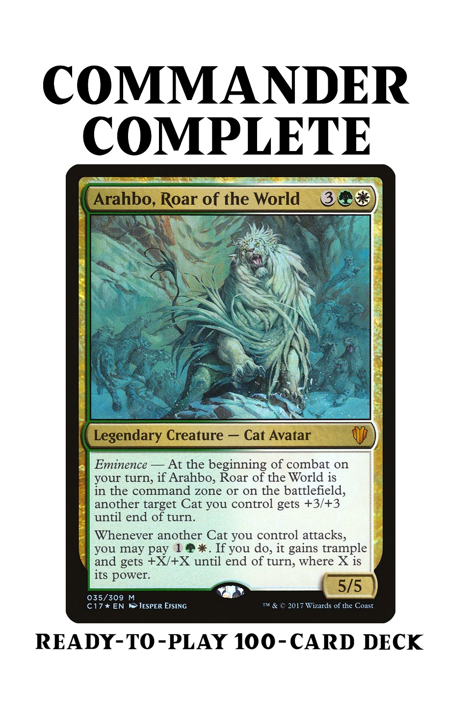 Arahbo, Roar of the World CAT TRIBAL Kaheera Companion Magic MTG Commander Deck Arahbo, Roar of the World CAT TRIBAL Kaheera Companion Magic MTG Commander Deck