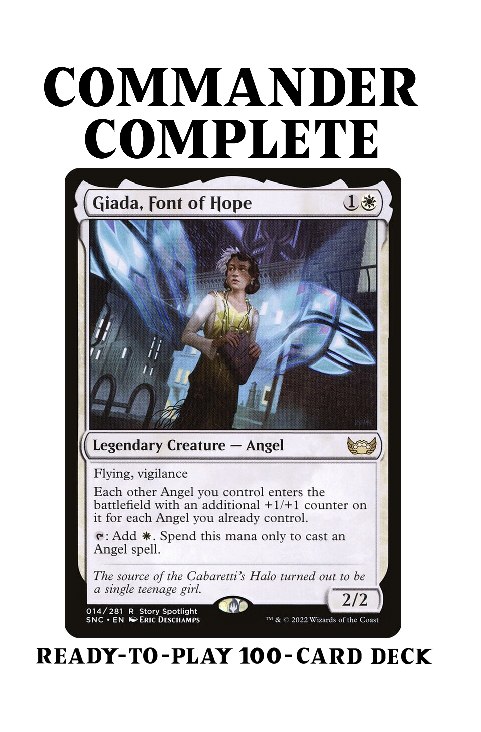 Giada, Font of Hope Angel Tribal Flying Magic MTG Commander Deck