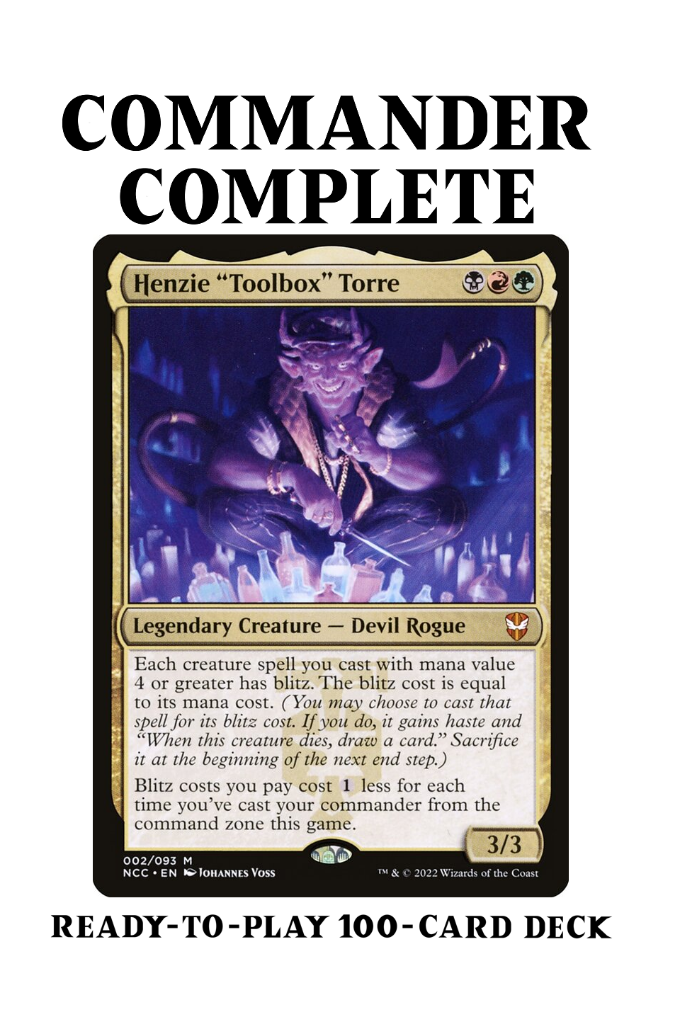 Henzie "Toolbox" Torre Blitz! Haste Creatures Magic MTG Commander Deck